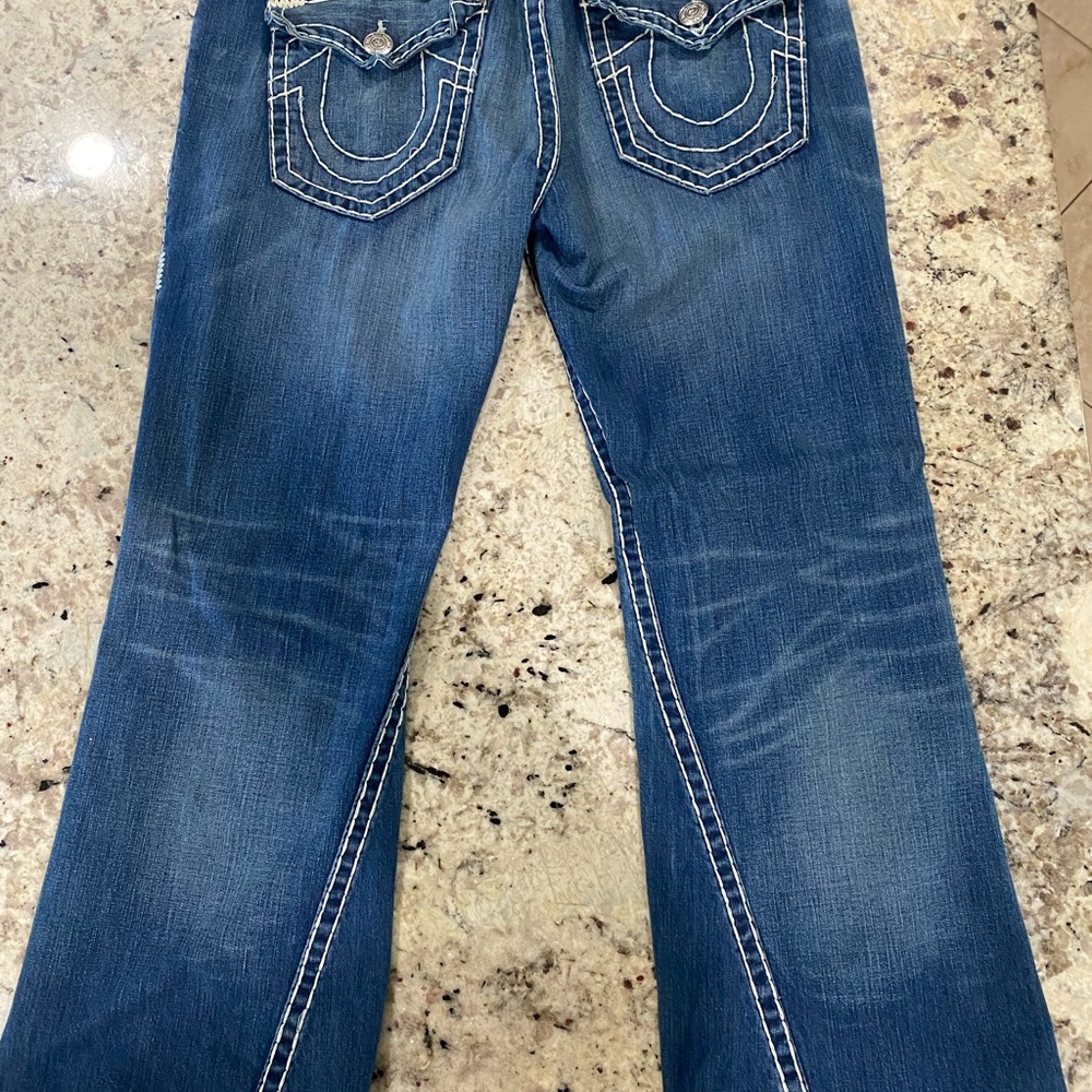 True Religion Joey Super T twist leg jeans